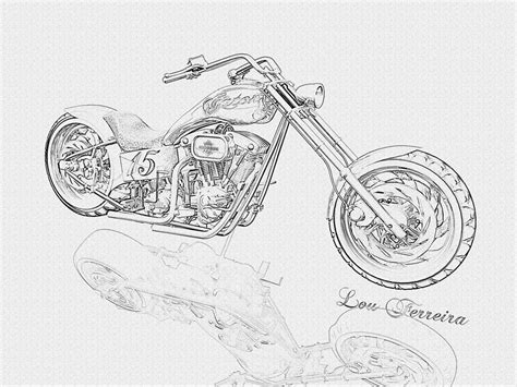 Bw Gator Motorcycle Digital Art by Louis Ferreira