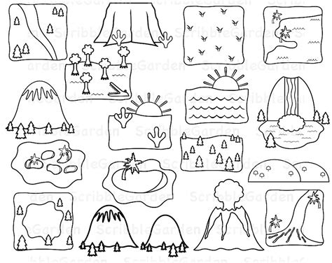 landform clipart black and white 10 free Cliparts | Download images on Clipground 2024