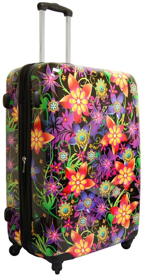 Heys USA Novus Art Floral Burst 26" Spinner 4 Wheeled Upright Luggage | 3 piece luggage set ...