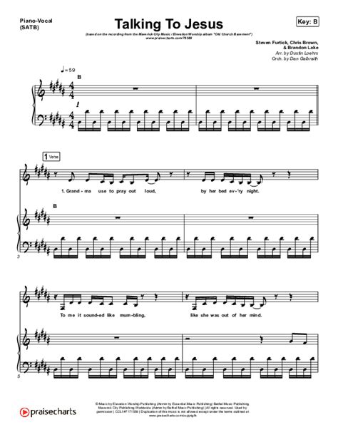 Talking To Jesus Sheet Music PDF (Maverick City Music / Elevation ...