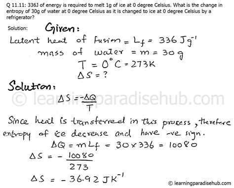 Latent Heat of Fusion of Ice