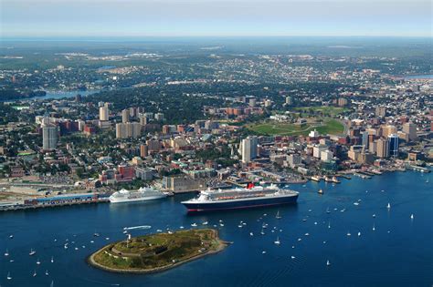 Busy port, cruise ships and sail boats - Halifax - Nova Scotia - NS ...