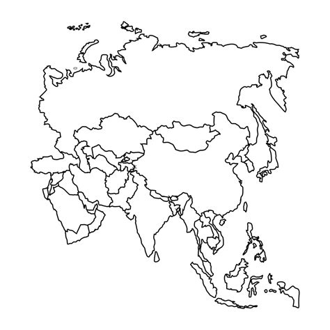 Sample Maps for Asia (blackwhite,shadowy) Asia map, Map, Asia