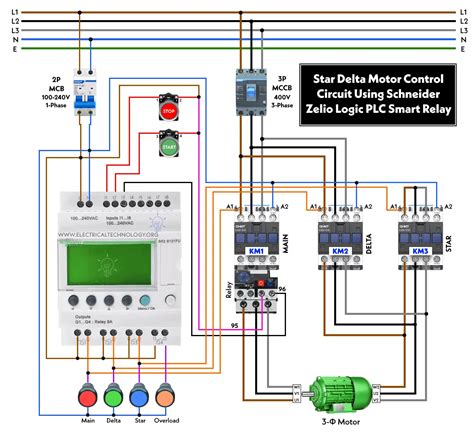 Star - Delta Control Using Schneider Zelio Logic PLC Smart Relay