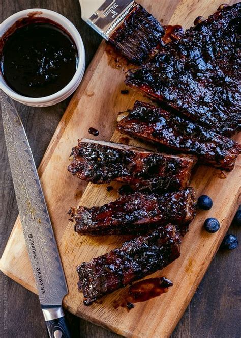 Baby Back Ribs with Blueberry Balsamic Barbecue Sauce | www.kitchenconfidante.com | Tender ribs ...