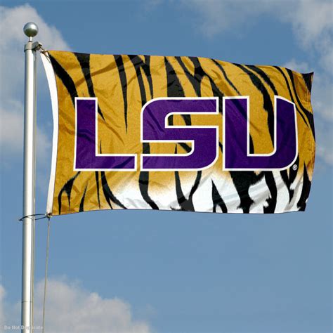 LSU Tigers Stripes Logo Flag - State Street Products