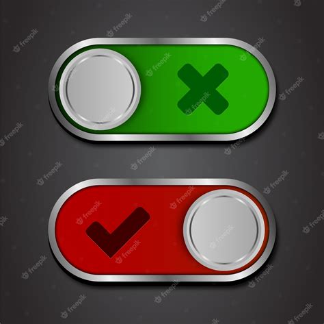 Premium Vector | Icon On and Off toggle switch button.