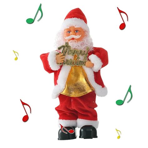 Santa Claus Figure Singing Musical Santa Electric Toy Ornaments gift for Kids - Walmart.com ...