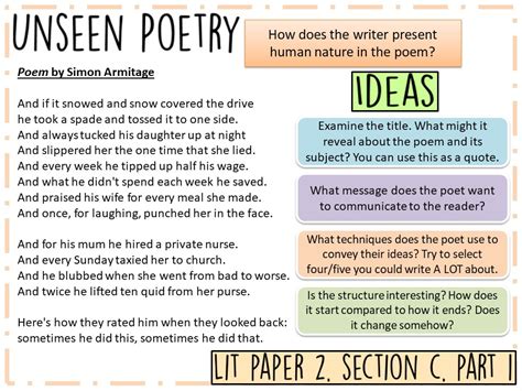 Unseen Poetry Starters | Teaching Resources