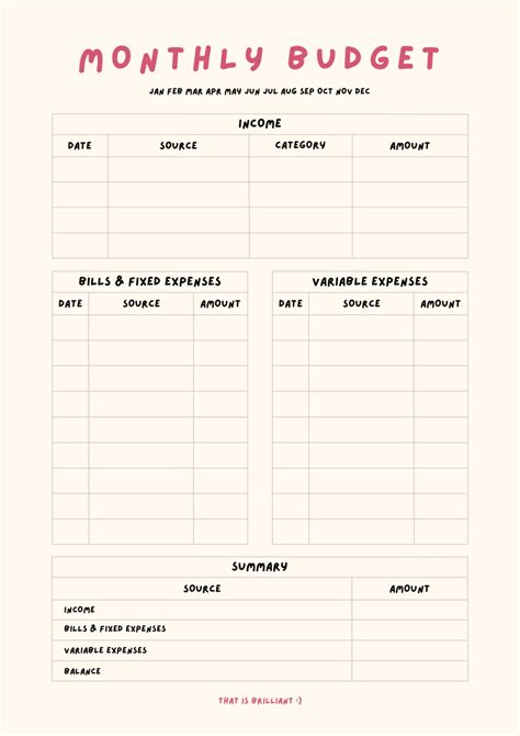 Monthly Budget Planner Template Free | Aesthetic Minimalist Finance Planner in 2022 | Budget ...