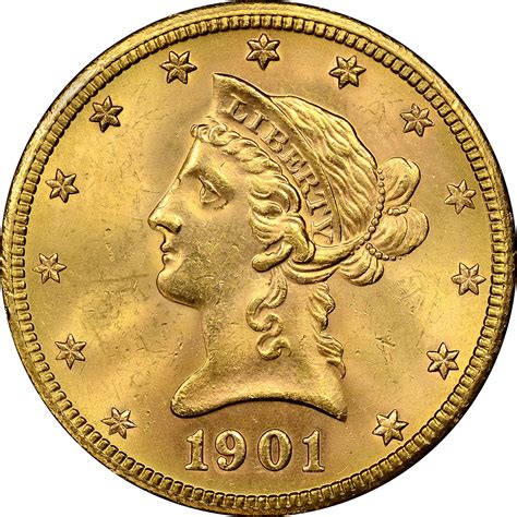 1901 S $10 MS Liberty Head $10 | NGC