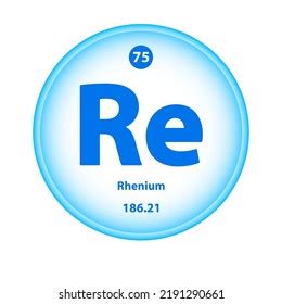 Structure Chemical Element Rhenium Symbol Science Stock Vector (Royalty ...