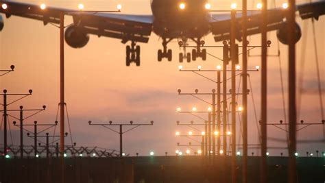 Airport Runway Night Stock Footage Video | Shutterstock