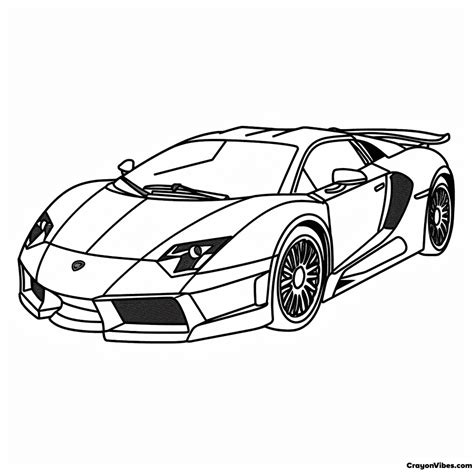 Lamborghini Coloring Pages Free Printables for Kids and Adults