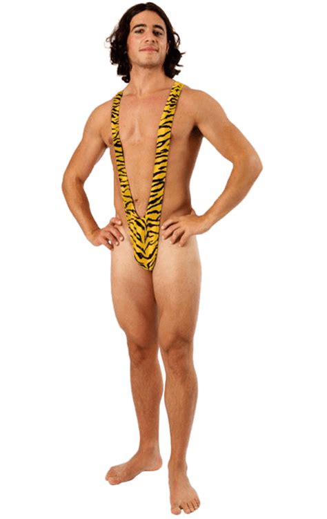 Borat Mankini Thong Swimsuit (Tiger Print)