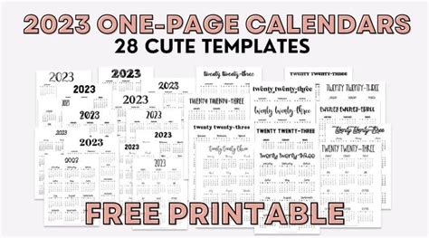 2023 Calendar One Page Printable Free – Get Calendar 2023 Update