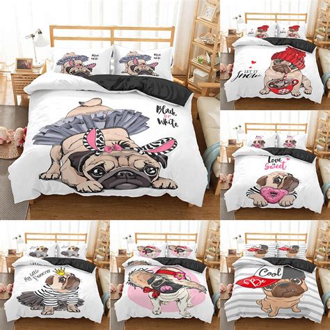 Droll Pug Queen Bed Sheets - l2sanpiero