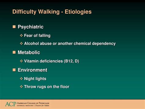 PPT - Difficulty Walking – Reasons for and How to Prevent Falls ...