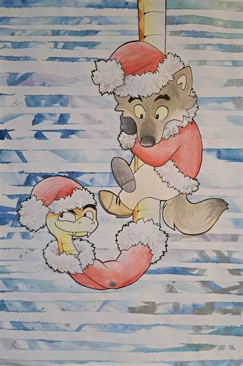 Mr Wolf and Mr Snake stealing Christmas by MrWolf86 on DeviantArt