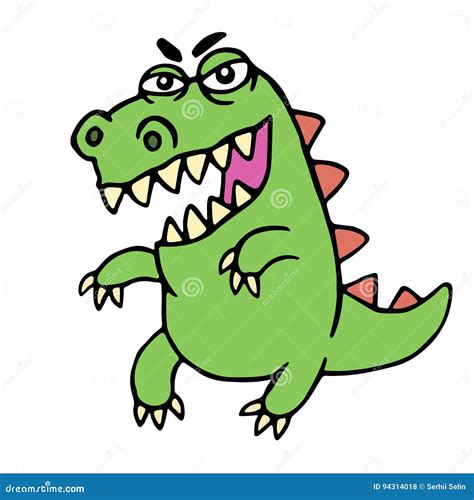 Angry Dinosaur Cartoon Character Cartoon Vector | CartoonDealer.com #26786879