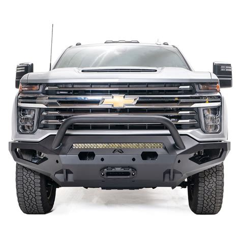 Fab Fours® - Chevy Silverado 2500 HD 2018 Matrix Full Width Front Winch HD Bumper with Pre ...