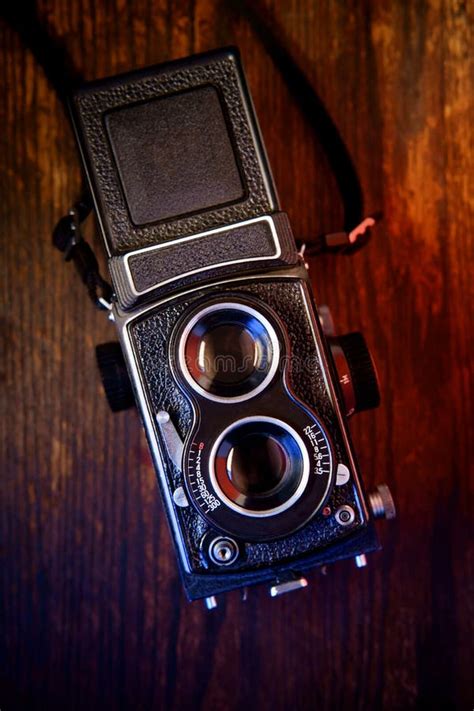 TLR Film Camera stock photo. Image of instrument, twin - 123863104