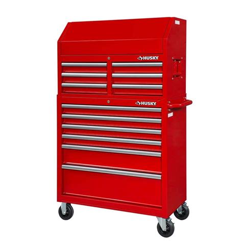This Husky 36 in. 12-Drawer Tool Chest and Cabinet Combo is great for storing and organizing all ...