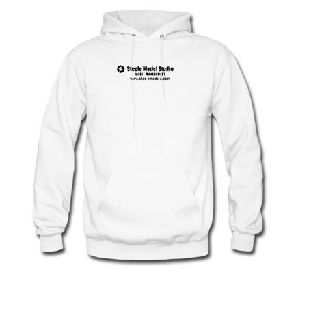 Model Agency Hoodie - Back Logo (White) - Teeprint