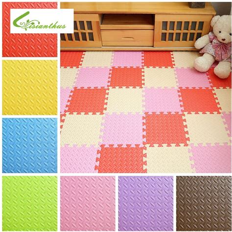 5Pcs Solid Color Puzzle Carpet Baby Play Mat Floor Puzzle Mat EVA Children's Foam Carpet Mosaic ...