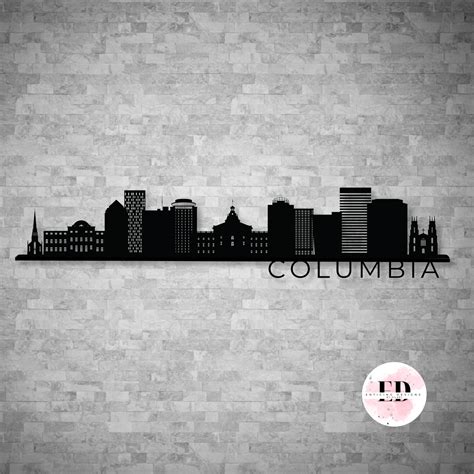 Columbia SC Skyline Metal Wall Art Columbia Skyline Metal - Etsy