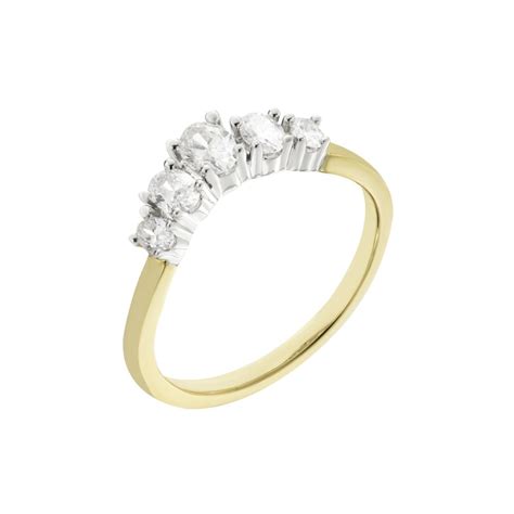 18ct Yellow & White Gold Diamond Eternity Ring, 0.45ct