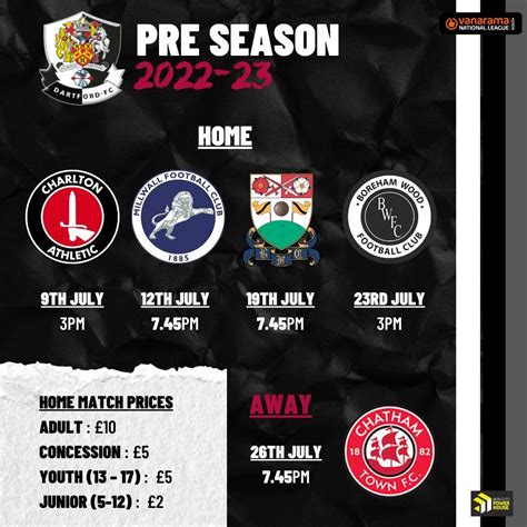 Dartford FC on Twitter: "👀 Here’s how the Pre-Season schedule looks so far… 🎟 Tickets for the ...