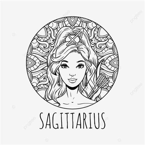 Sagittarius Zodiac Vector Design Images, Sagittarius Zodiac Sign Artwork, Sign Drawing ...