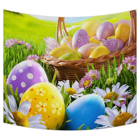 GCKG Happy Easter Tapestry Wall Hanging,Wall Art, Dorm Decor,Wall Tapestries Size 51x60 inches ...