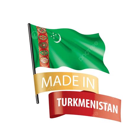 Vector Illustration Of The Flag Of Turkmenistan On A Blank Background Vector, Movement, Identity ...