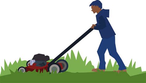 Clipart Mowing Grass Clip