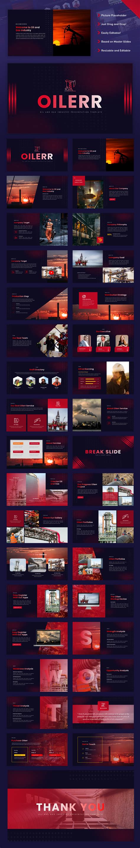 Oilerr-Oil and Gas Industry Presentation Google Slides Template