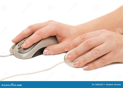 Hand With A Computer Mouse Stock Photography - Image: 13002452