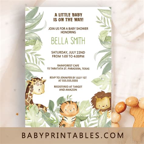 Baby Safari Invitations