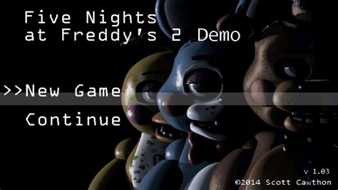 Five nights At Freddy's 2 Demo Menu by CilanDPFanGirl on DeviantArt