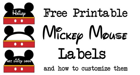 Mickey Mouse Labels Free Printable | Paper Trail Design