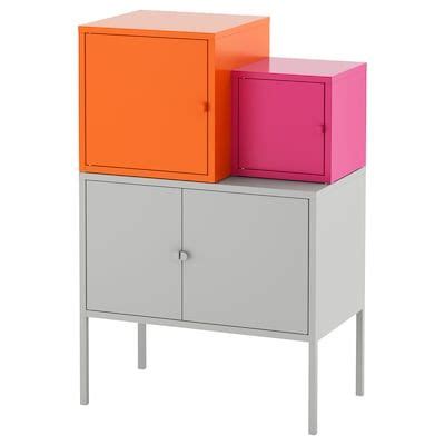 LIXHULT Cabinet - metal, pink - IKEA | Ikea, Workshop cabinets, Metal ...