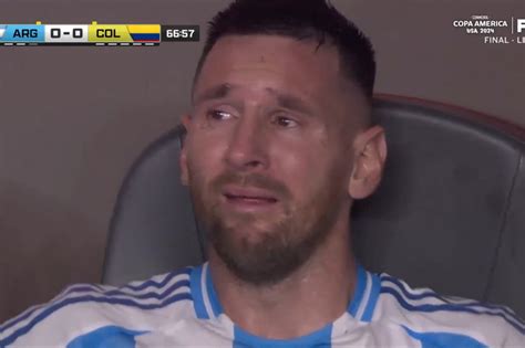 Injured Lionel Messi in tears after exiting with Copa America final