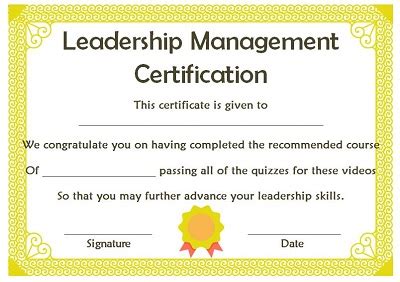 25+ Free Leadership Certificate Templates » Template Republic