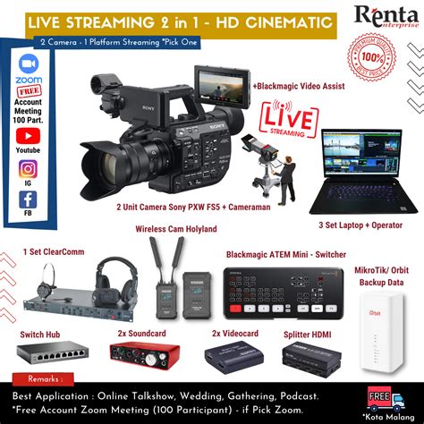 Rental dan SewaLive Streaming 2 in 1 - HD Cinematic di Malang Jawa ...