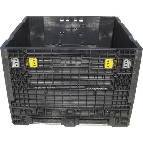 Triple Diamond Plastics Heavy-Duty Collapsible Bulk Storage Container — 48in.L x 45in.W x 34in.H ...