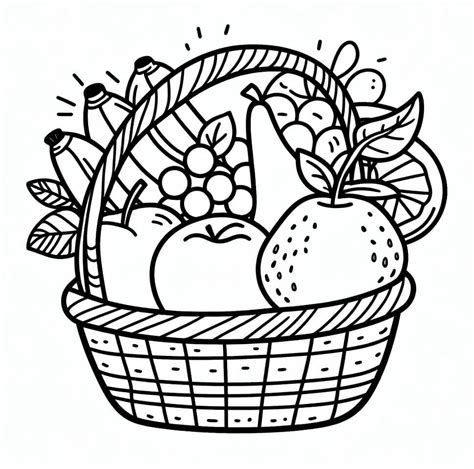 Fruit Basket For Free coloring page - Download, Print or Color Online ...