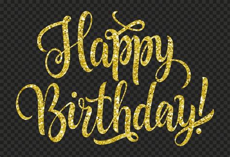 Happy Birthday Gold Glitter Text PNG Image | Happy birthday typography, Happy birthday lettering ...