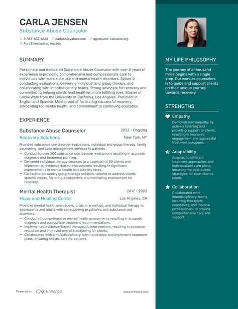 3 Successful Substance Abuse Counselor Resume Examples And Writing Tips ...