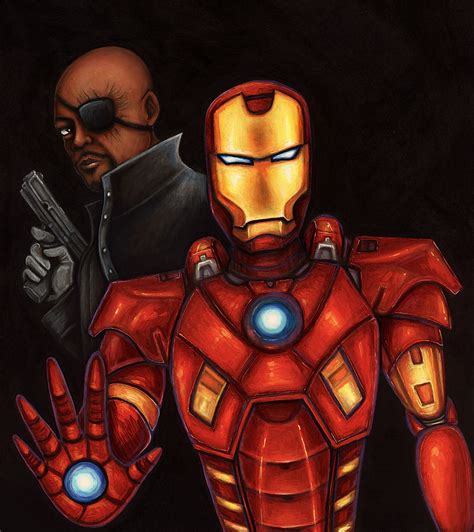 Nick Fury and Iron Man by HollyTheTerrible on DeviantArt